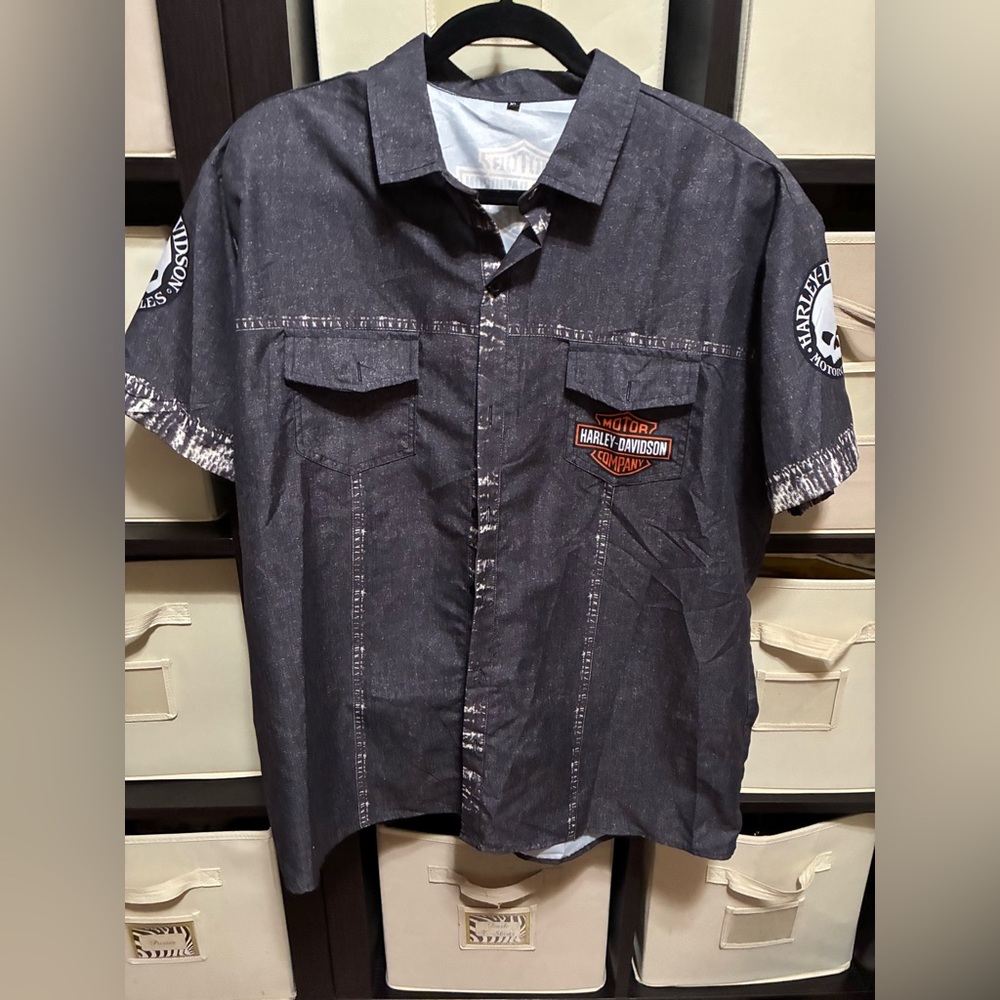Harley-Davidson Men's Dark Gray Casual Shirt size xl